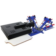 3 Color Screen Printing Machine with Flash Dryer DIY Press Supplies Kit Squeegee