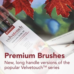 Velvetouch Jenna Rainey Blooms Brush Long Handle Size 12 Professional Artist Bru