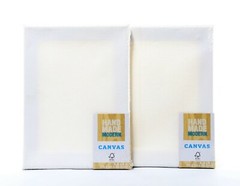 Hand made modern Mounted Canvas White, 6×8 inches pack 2-Real Wood