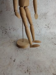 Wooden Articulated Artist Figure Poseable Mannequin Form 12″ 30cm Tall Art Good