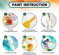 Paint by Numbers Kit for Adults Beginner & Kids Age 8-12, Colorful Easy Adult Pa