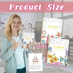 3Pcs Workbook – Coloring Book for Beginner, Coloring Books for Adults with St…