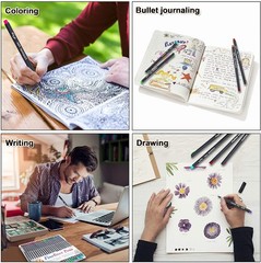 36 Color Fineliner Pens Set, Colored Sketch Writing Drawing Pens for Journaling