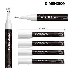 GOTIDEAL White Liquid Chalk Markers, 12 12 Count (Pack of 1), 12pcs