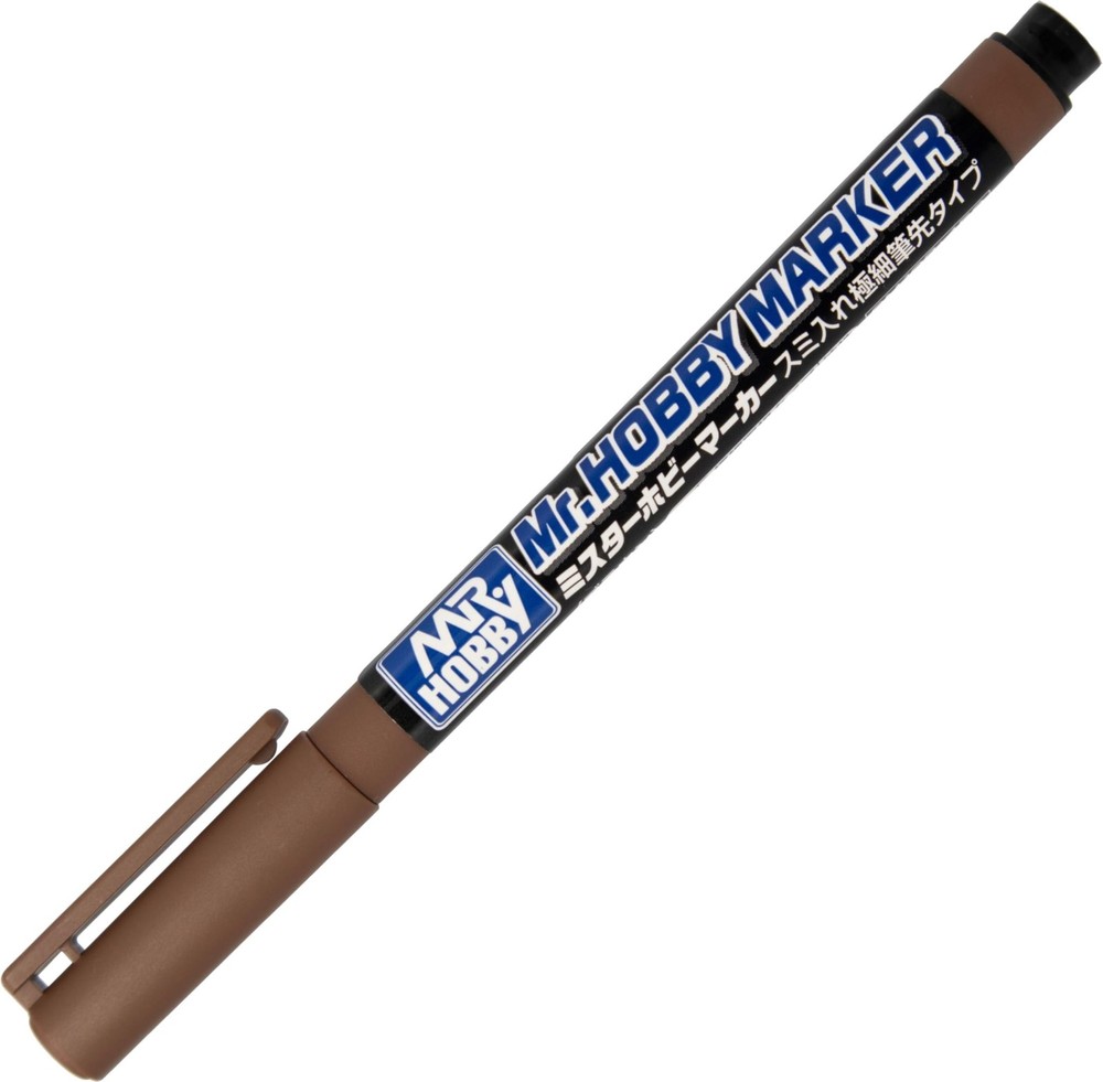 Mr. Hobby Marker CM103, Extra Fine Tip, Brown, for Inking, Model Painting