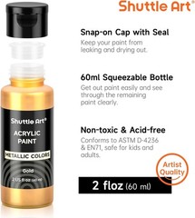 High Viscosity Metallic Paint – Artist Grade, 60ml Bottles