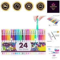 Glitter Gel Pens – 24 Colors with Non-Toxic Ink for Artists and Crafters