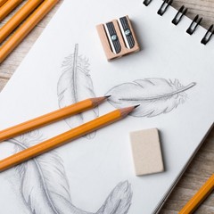 5.5X8.5” Premium Sketch Book Set, 1 Pack, 100 Sheets(68 lb/100gsm) Sketchbook…