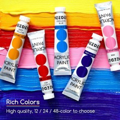 MEEDEN Beginners Acrylic Paint Set: 12 Colors 12ml/0.41 fl oz Heavy Body Art Cra