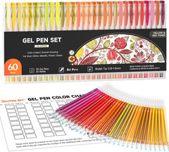 60 Pack Red Yellow Tone Gel Pens, 30 Red Orange Yellow Gel Pens with 30 Refills