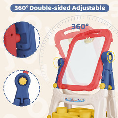 Art Easel for Kids Adjustable Toddler Easel Stand for Painting, Magnetic Double