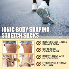 Ionic Body Shaping Compression Socks, Breathable Non-Slip Sports Socks