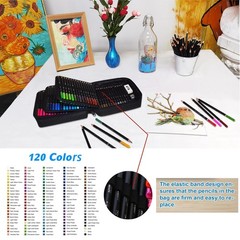 122 Colored Pencils Kit,Oil Based Soft Core, Professional Color Drawing Set with