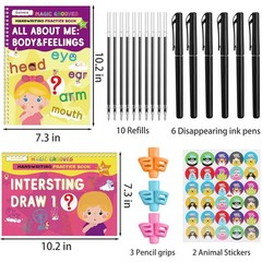 Magic Grooved Writing Practice, grooved Handwriting Practice for Kids 8 Books…