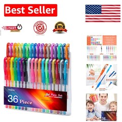 Portable 36-Piece Gel Pen Set with Durable Case – Essential for Creative Minds