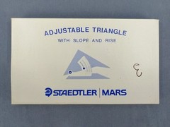 Staedtler Mars 10″ Adjustable Triangle 964 51-10, W/Slope & Rise, Excellent Cond