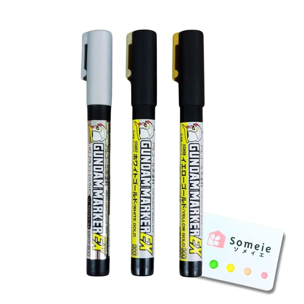 Someie GSI Creos Gundam Marker EX Chrome Silver, White Gold, Yellow Gold 3-Ma…