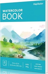 Watercolor Paper Pad, 9"x12" Water Color Paper, 140lb/300gsm Artist Pa
