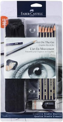 Creative Studio Art On-The-Go Graphite Sketch Set – 15 Sketching Pencils and Acc