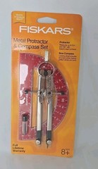 Fiskars Metal Compass and Protractor Set – Ages 8+ – NEW!
