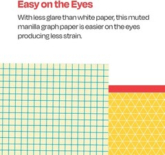 Manila Graph Paper 1/2 Inch Rule 9×12 Inch Grid Drawing Drafting 500 PCS