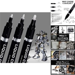 Liquid Chrome Paint Pen Set – 3 Sizes for Ultimate Detail and Versatility