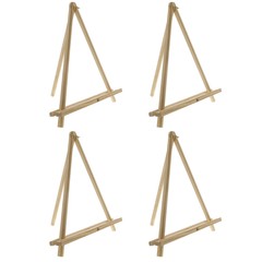 4 Pack 12″ Wood Display Stand A-Frame Artist Easel Tripod Tabletop Canvas Holder