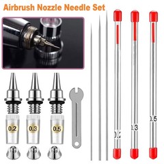 For Airbrushes Spray Gun 0.2/0.3/0.5mm Airbrush Nozzle Needle Replacement Parts