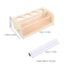Paper Roll Dispenser: Kids Wooden Art Easel with 500x29cm/96.85×11.42in Paper