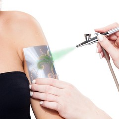 8 oz GREEN Body Art TEMPORARY TATTOO AIRBRUSH PAINT Ink