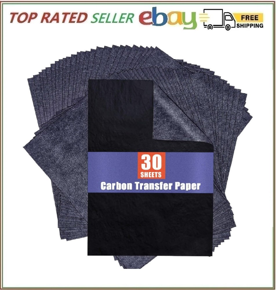 Carbon Paper for Tracing Graphite Transfer-Paper – PSLER 30 Pcs Black Graphite