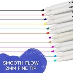 Iron-on DIY Sublimation Markers / Transfer Markers Assorted Tip Sizes, 12 Colors