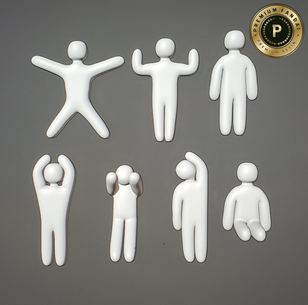 35 PACK! Meccha Chameleon Mini Artist Mannequin 1 Inch Figure Set Magnet Ready