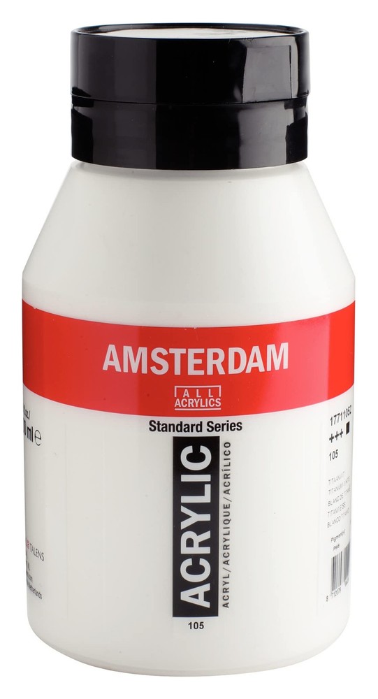 T17711052 Talence Acrylic Paint Acrylic Color Titanium White 33.8 Fl Oz 1000 Ml