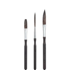 Starter Pinstriping Brush Kit, High 1 inch, 2 inches, 3 Black