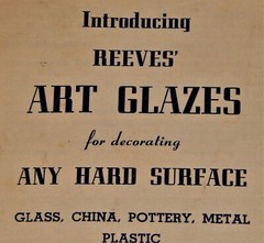 Vintage Booklet, ART GLAZES FOR DECORATING ANY HARD SURFACE, Info Pamphlet