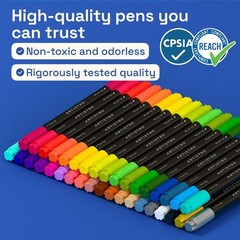 36 Acrylic Paint Markers – Paint Pens for Drawing – For Fabric, Rock, Glass, …