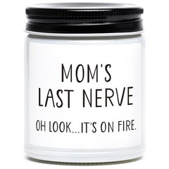 Mothers Day Gifts for Mom from Daughter and Son, Moms Last Nerve 7oz, White
