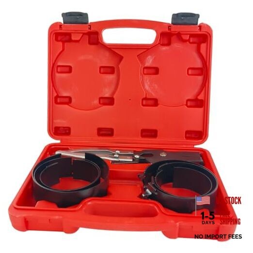 Engine Piston Ring Compressor Kit with Pliers – 6 Adjustable Sleeves (2-7/8″