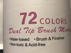 Markers Non-Toxic & Acid-Free NOCCaliart 72 Color Dual TIp Brush & Fineliner