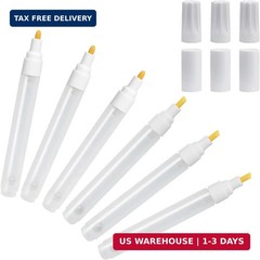 Biaungdo 6 Pcs 3 mm 6 mm Empty Fillable Pen, Clear Refillable Paint Pen Blank Ac