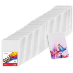 Canvases for Painting – Pack of 48, 5 x 7 Inch Blank White Canvas Boards – 10…