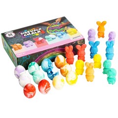 Joyin 24 Pcs Easter Sidewalk Chalk Set Easter Eggs Bunny Chicken Gifts For Boys