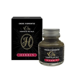 Herbin Gold Pigmented Ink 30ml Bottled Calligraphy Drawing Fluid Art Tool
