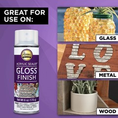 26412 Spray Gloss Finish, 6 Oz Acrylic Sealer, Original Version, Clear – Gloss