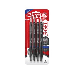 Sharpie S Gel Pens 4 Pack No Smear No Bleed Writing Instrument Blue 0.1 lbs
