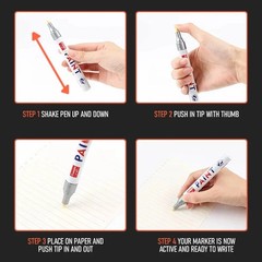 12Pcs Waterproof Permanent Paint Marker Pen For Car Tyre Tire Tread Rubber Metal