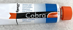 Royal Talens Cobra Water Mixable Oil Paint 200 ml 6.8 oz. Primary Cyan #572