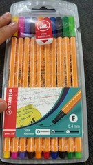 Stabilo Point 88 Fineliner Pen 0.4mm 10 pieces Solid Color for Notes and drawing