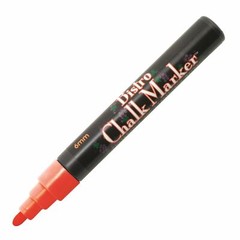 480-F2 Marvy Bistro Chalk Marker, Fluorescent Red, 6mm Broad Point, Pack of 1